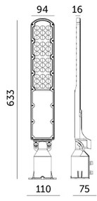 Lampada stradale LED con sensore crepuscolare CYOTO LED/100W/230V IP65 4000K