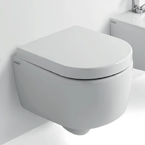 Wc Sospeso Senza Brida Ceramica Cielo Bianco Lucido "Smile 53"