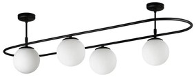 Apparecchio da soffitto nero, lunghezza 124 cm Elips - Squid Lighting