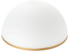 Vetro di ricambio per lampadario e lampada da terra OLD LAMP E27 diametro 30 cm bianco/oro