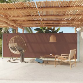 Tenda Da Sole Laterale Retrattile Per Patio 180x600 Cm Marrone /