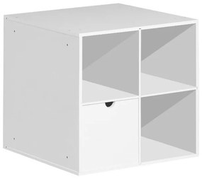 Mobile contenitore con un cassetto Simply C30 36,2x38x36,2 in mdf Bianco