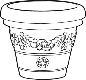 Vaso Ø45x38,8cm in Resina Tulli Festonato Classic 45 Anticato...