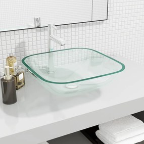 Lavandino İn Vetro 42x42x14 Cm Trasparente /