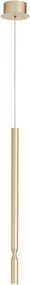 Lampada a sospensione LED in metallo verniciato Oro D10 cm TUBIC