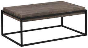 Tavolino da caffè metallo e legno marrone 104 x 64 cm ALTOS Beliani