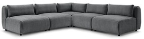 Divano angolare grigio (variabile) Jeanne - Bobochic Paris