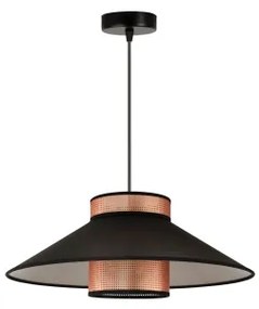 Duolla - Lampadario a sospensione con filo RIO SHINY 1xE27/15W/230V diametro 45 cm nero/rame