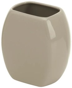 Porta spazzolini bagno tortora dappoggio in ceramica