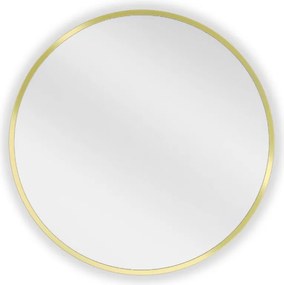 Mexen Loft specchio da bagno rotondo 40 cm, cornice dorata - 9850-040-040-000-50