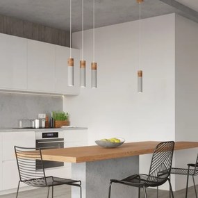 Sollux SL.0965 - Lampadario a sospensione con filo ZANE 1xGU10/40W/230V calcestruzzo/legno