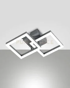 Bard applique antracite 2 luci a led 3000k - 21w - 2160 lm dimmerabile