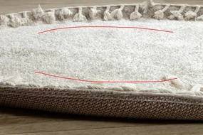 Tappeto BERBER 9000 cerchio crema Frange berbero marocchino shaggy - PRODOTTO DI SECONDO GRADO