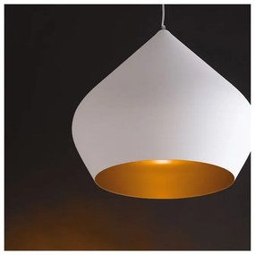 Lampadario Glamour Tholos trasparente paralume bianco E27 Ø52cm LUCE AMBIENTE DESIGN