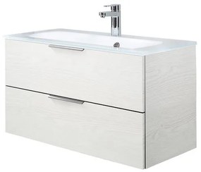 Mobile da bagno sotto lavabo PELIPAL bianco L 99 x H 48 x P 45 cm 2 cassetti, lavabo non incluso