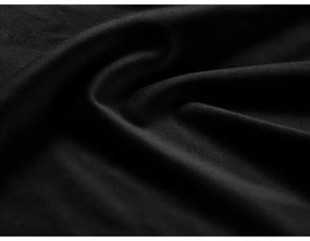 Divano nero allungabile e con contenitore con rivestimento in velluto 235 cm Kyoto – Cosmopolitan Design