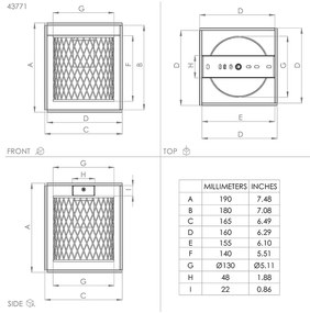 Plafoniera Industrial Catterick 1 Luce Acciaio Nero