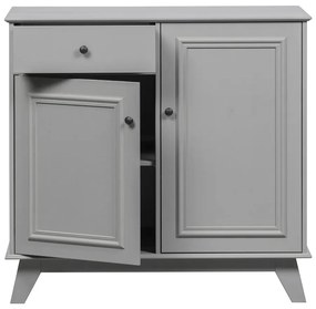 Cassettiera bassa per bambini grigio chiaro in legno di pino 98x93 cm Lily - WOOOD