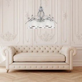 Lampadario a sospensione con catena RETRO II 5xE27/60W/230V argento