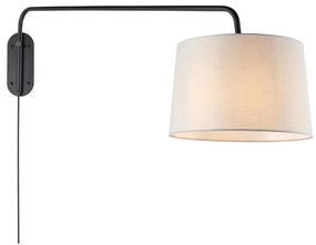 Endon 79380 - Lampada da parete CARLSON 1xE27/40W/230V grigia/nera