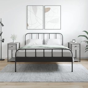 Comodini 2 Pz Grigio Sonoma 30x60x60 Cm İn Legno Multistrato /