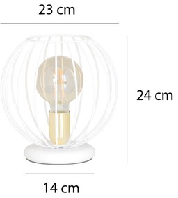 Lampade Da Scrivania Contemporaneo Omoikane Acciaio Bianco 1 Luce E27 Ip20