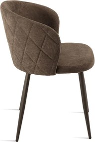 Sedia imbottita in tessuto Marrone e sruttura in metallo RUMBLE 2 sedie