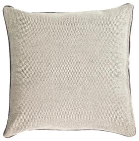 Kave Home - Fodera cuscino Celmira 100% cotone beige e bordo grigio 45 x 45  cm