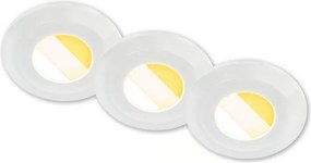 Briloner 7588036 - SET 3xLED plafoniera da incasso per bagno KLIRA 3xLED/4,9W/230V IP44 bianco