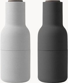 Set macina sale e pepe con coperchio in legno di noce Bottle Grinder 2 pz