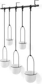 Set di coprivaso in plastica per erbe aromatiche/da appendere/parete 5 pz ø 7,5 cm Triflora – Umbra