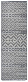 Tappeto Da Esterni A Tessitura Piatta 80x250 Cm Strisce Blu /