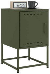 Comodini 2 Pz Verde Oliva 36x39x60,5 Cm İn Acciaio /