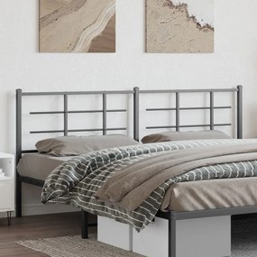 Testiera İn Metallo Nero 200 Cm /