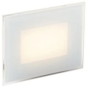 Incasso led slab bianco in alluminio e vetro 3w 440lm cct ip65 8,5x...