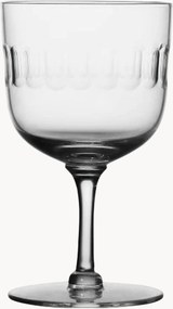 Set di 4 bicchieri da vino in cristallo soffiato Lens