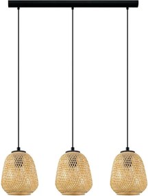 Lampadario Natura Dembleby beige paralume beige 3x E27 Ø0cm EGLO