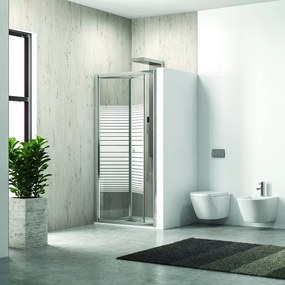 Porta doccia 90 cm a libro vetro serigrafato altezza 180cm KM4000S - KAMALU