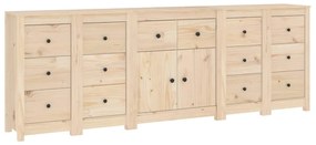 Credenza 230x35x80 cm in legno massello di pino