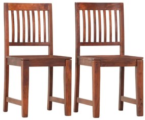 Sedie Da Pranzo 2 Pz İn Legno Massello Di Mango /
