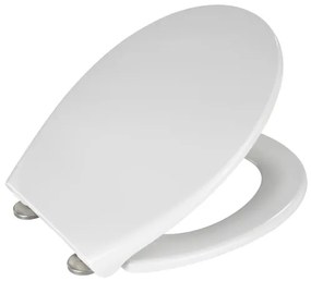 WENKO 21903100-WC sedile per WC SAMOS 44,5x37,5 cm bianco/argento