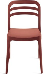 Sedia da giardino in polipropilene impilabile - DJANGO ROSSO 2 pezzi