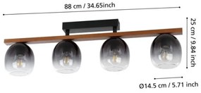 Eglo 900185 - Lampadario a plafone FILAGO 4xE27/40W/230V