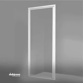 Box Doccia "SMERALDA" Lato Fisso Est. 88/92 Profili Alluminio Bianco Cristallo Da 3 mm Trasparente