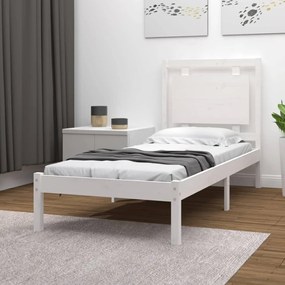 Giroletto Bianco İn Legno Massello 75x190 Cm Small Single /