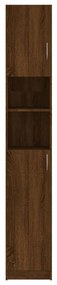 Armadietto bagno rovere marrone 32x25,5x190cm legno multistrato