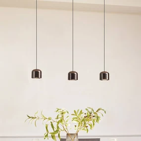 Lindby Sistema a binario 48V Lumaro, pendolare, cilindro, a 3 luci, nero