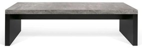 Panchina nera e grigia con decoro in cemento , 140 x 43 cm Detroit - TemaHome