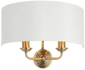 Endon 98937 - Applique HIGHCLERE 2xE14/40W/230V bianco/ottone