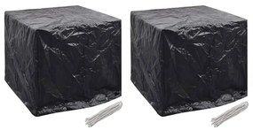 Coperture Serbatoi Giardino 2 Pz 8 Occhielli 116x100x120 Cm /